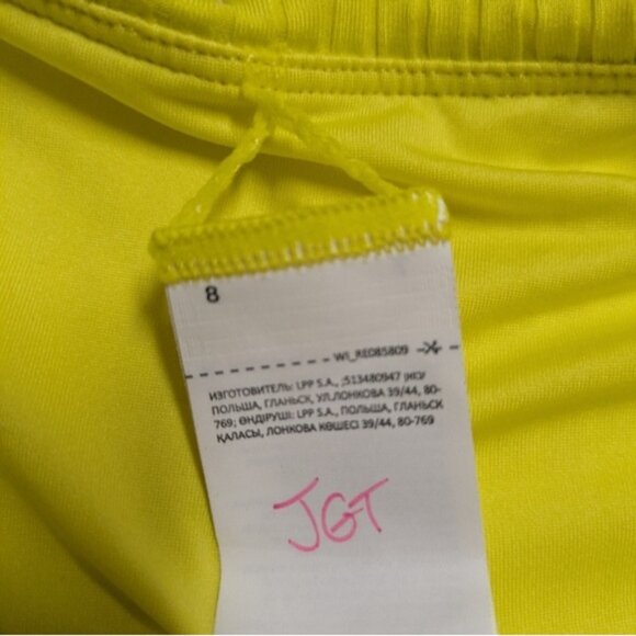 Lemon Yellow Mid Rise Ribbed Bikini Bottom - Picture 3 of 4